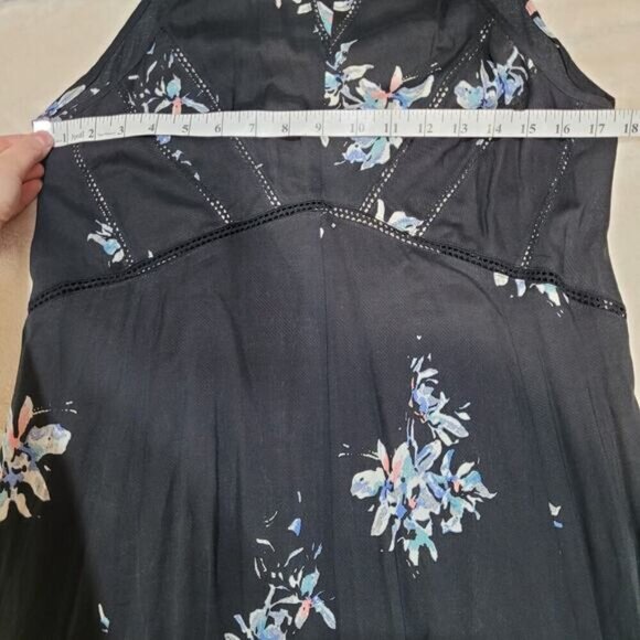 Gentle Fawn Bridges Black Floral‎ Print Midi Dress - Size Large - Picture 7 of 9